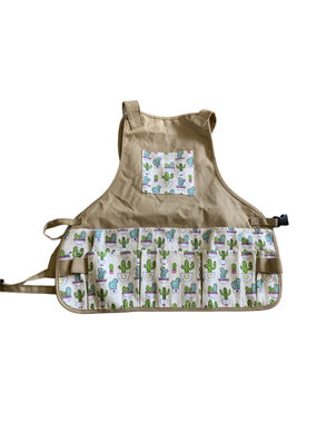 Unbranded Home Other One Size Beige Green Cactus Gardening Apron
